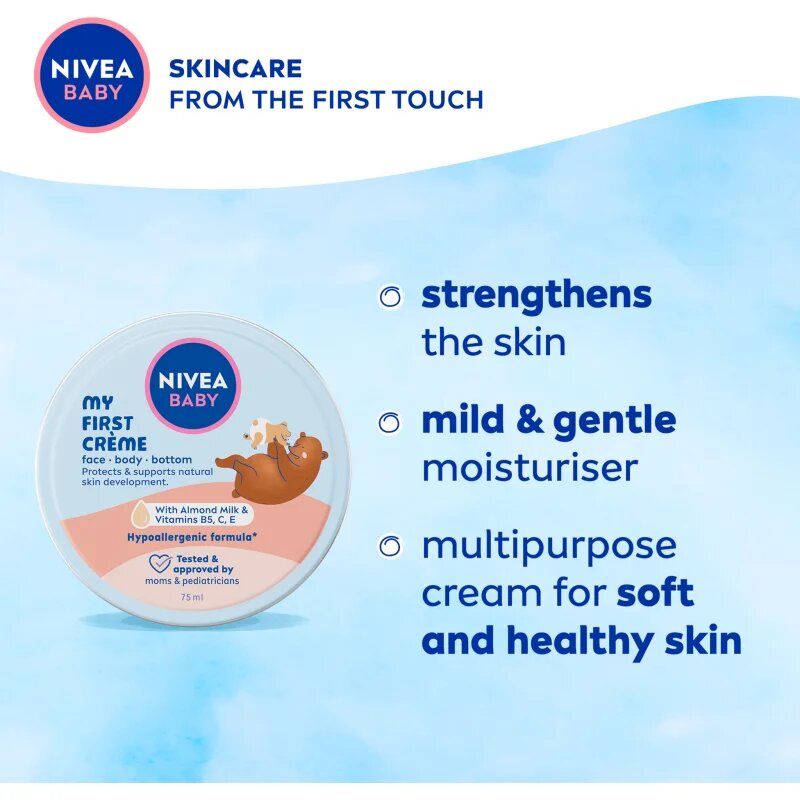 Nivea BABY cremă multifuncțională pentru fata si corp 75 ml