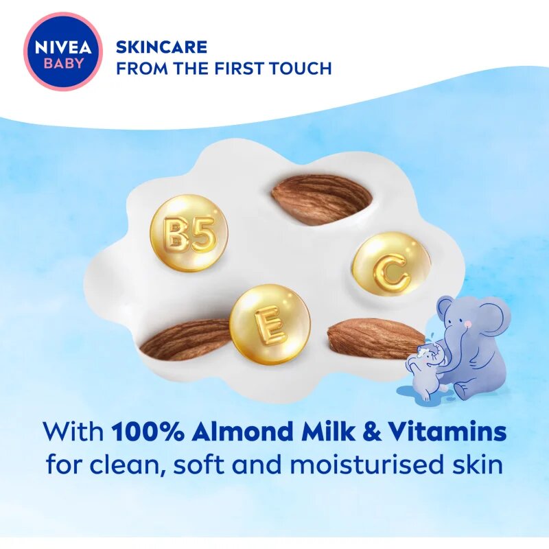Nivea BABY gel de duș mătăsos 450 ml