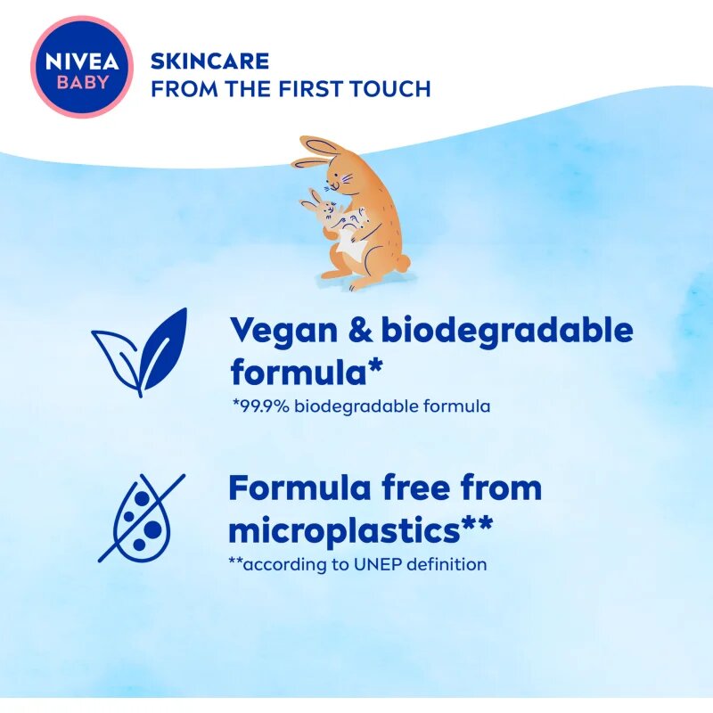 Nivea BABY Soft & Cream servetele delicate pentru copii 2x57 buc