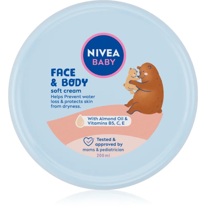 Nivea BABY Soft cremă hidratantă pentru fata si corp 200 ml