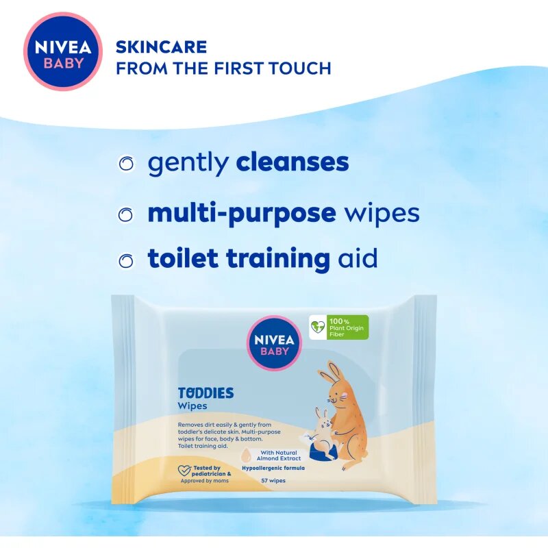Nivea BABY Toddies șervețele umede pentru copii 57 buc