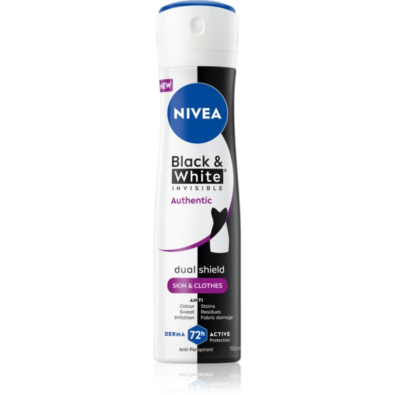 Nivea Black & White Authentic spray anti-perspirant 72 ore 150 ml