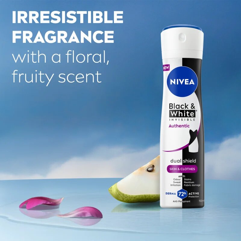 Nivea Black & White Authentic spray anti-perspirant 72 ore 150 ml