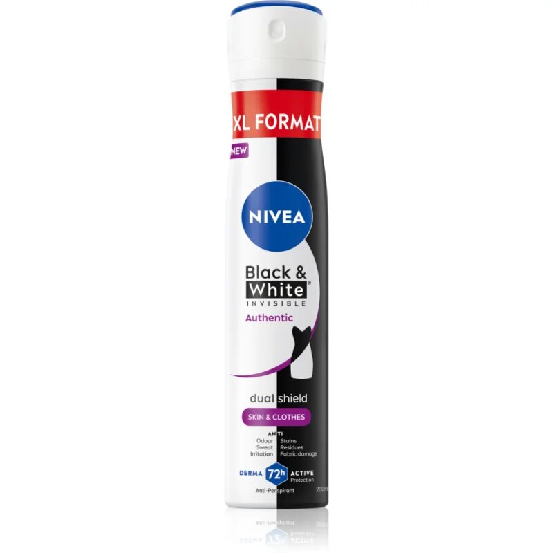 Nivea Black & White Authentic spray anti-perspirant 72 ore 200 ml
