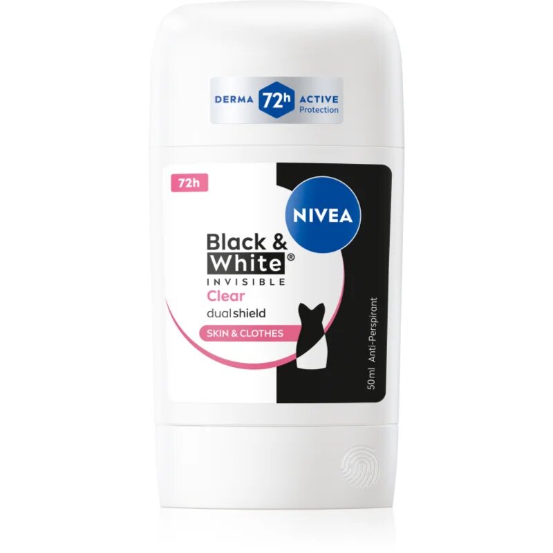 Nivea Black & White Invisible Clear antiperspirant puternic 50 ml