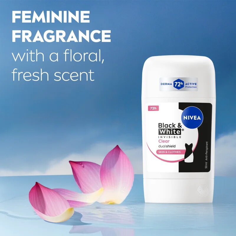 Nivea Black & White Invisible Clear antiperspirant puternic 50 ml