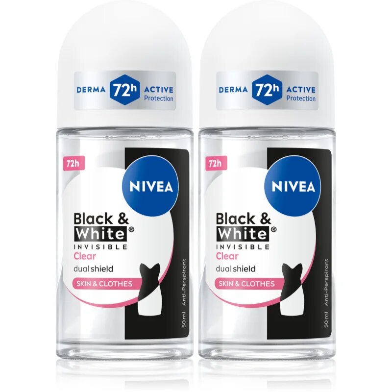 Nivea Black & White Invisible Clear set pentru corp