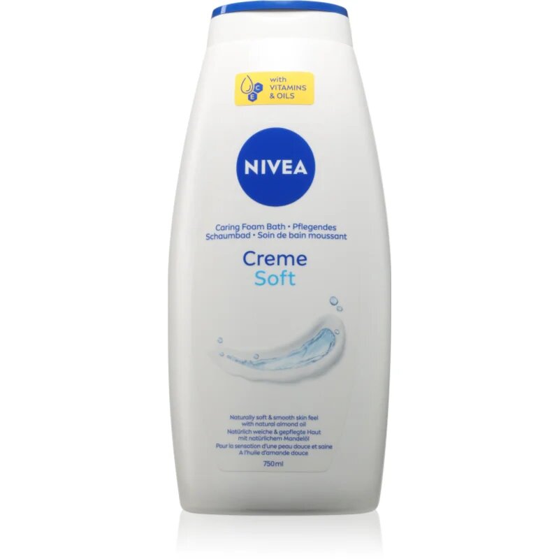 Nivea Creme Soft Spuma de baie cremoasa 750 ml