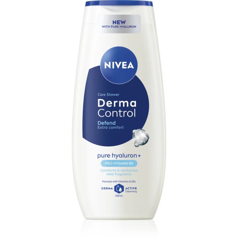 Nivea Derma Control Defend gel calmant pentru dus cu acid hialuronic 250 ml