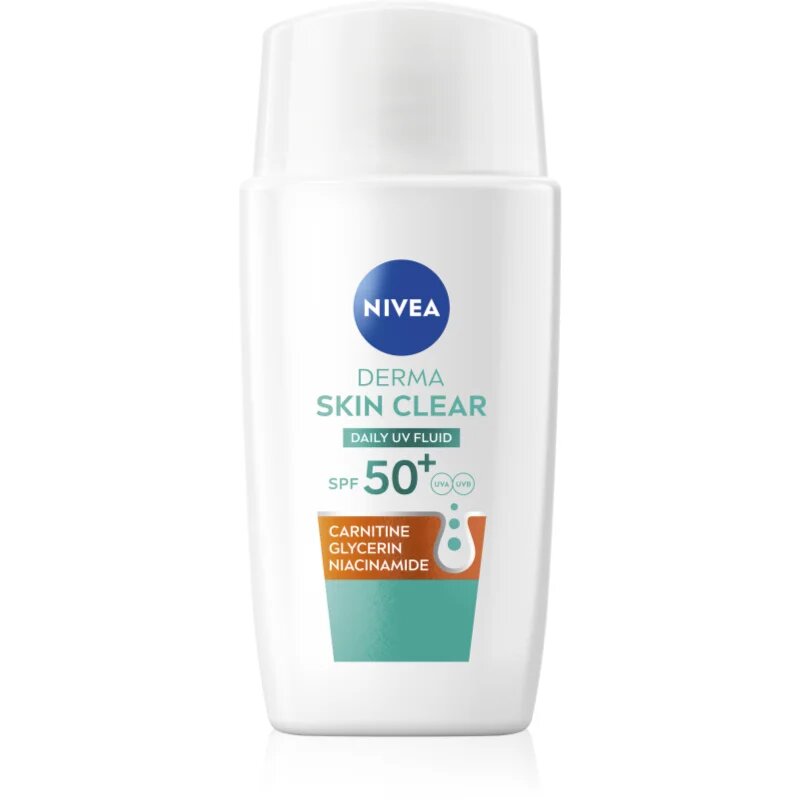 Nivea Derma Skin Clear fluid protecție SPF 50+ 40 ml
