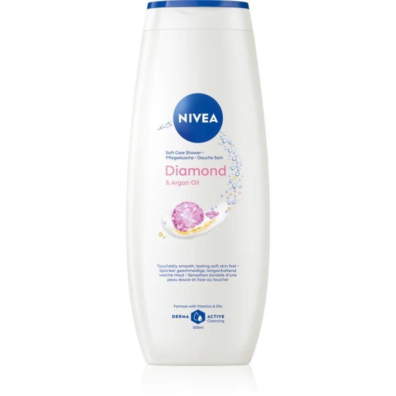 Nivea Diamond & Argan Oil gel calmant pentru dus 500 ml