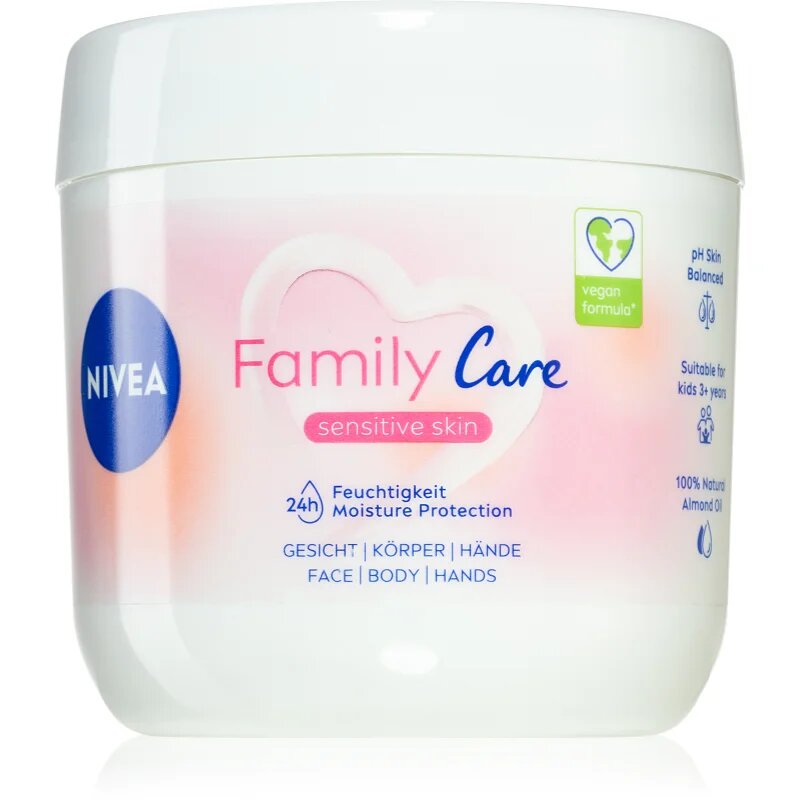 Nivea Family Care crema hidratanta usoara pentru fata maini si corp 450 ml