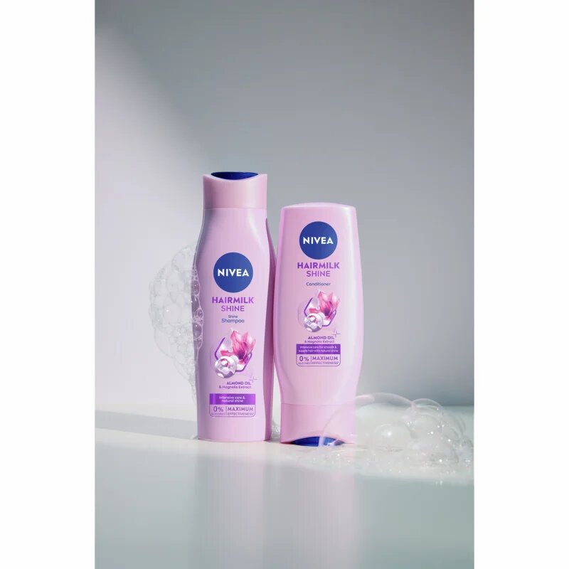 Nivea Hairmilk Shine șampon îngrijire 400 ml