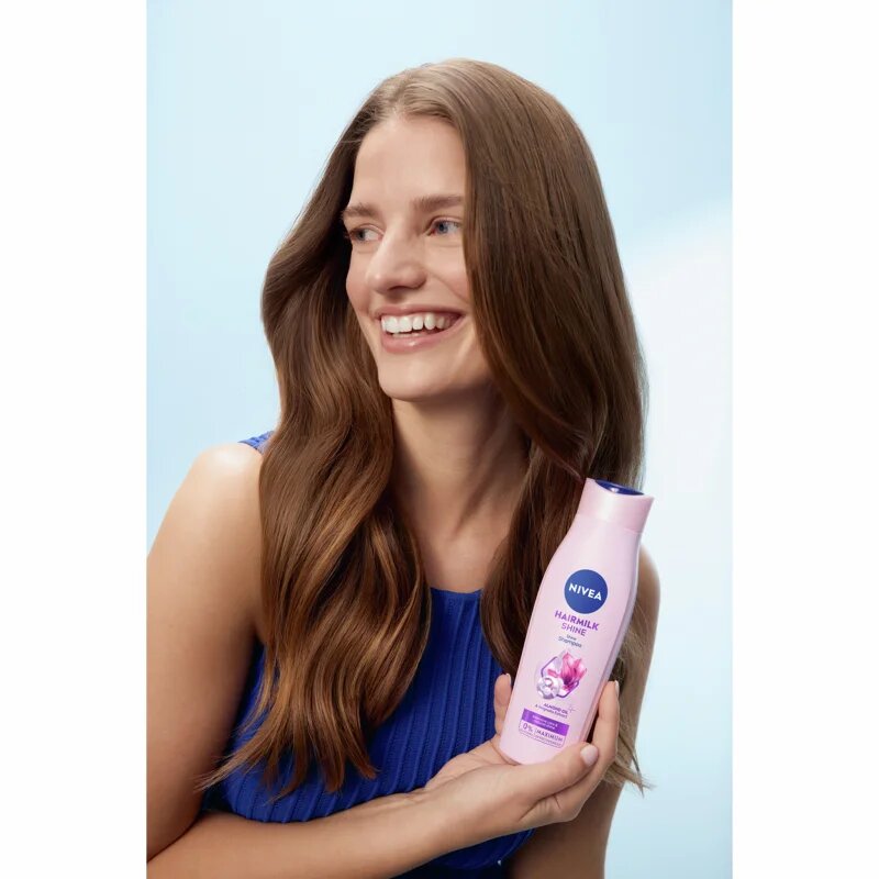 Nivea Hairmilk Shine șampon îngrijire 400 ml