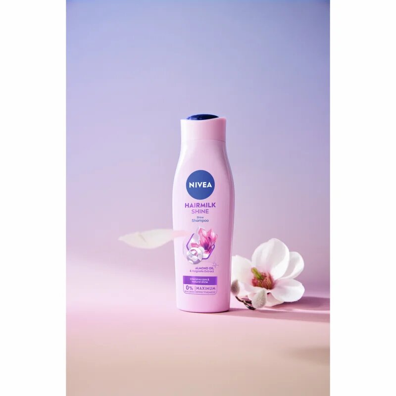 Nivea Hairmilk Shine șampon îngrijire 400 ml