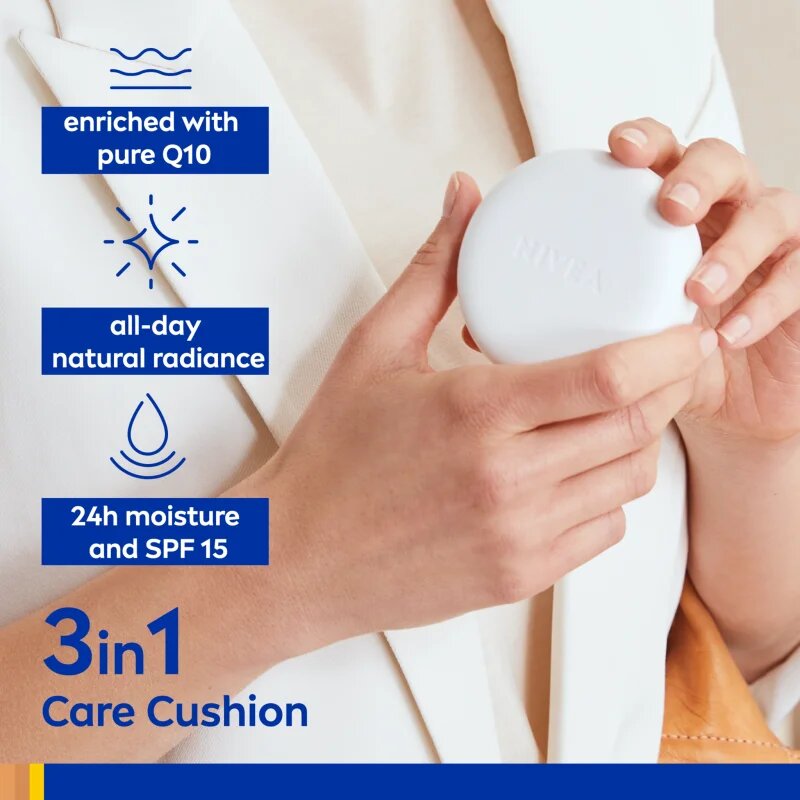 Nivea Hyaluron Cellular Filler Cushion fond de ten tip cushon 3 in 1 culoare 02 Medium 15 g