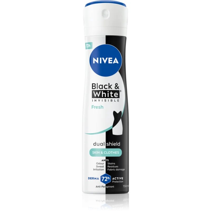 Nivea Invisible Black & White Fresh spray anti-perspirant pentru femei 150 ml