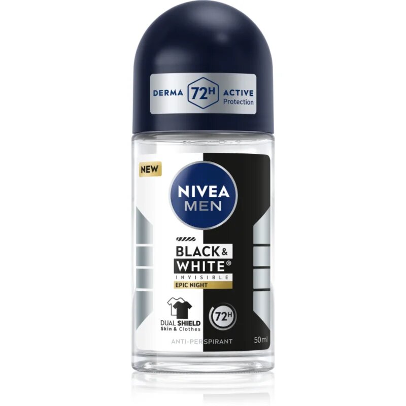 Nivea MEN Black & White Epic Night antiperspirant roll-on 72 ore 50 ml