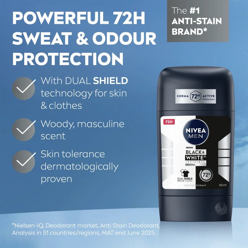 Nivea MEN Black & White Invisible Original antiperspirant puternic ambalaj economic