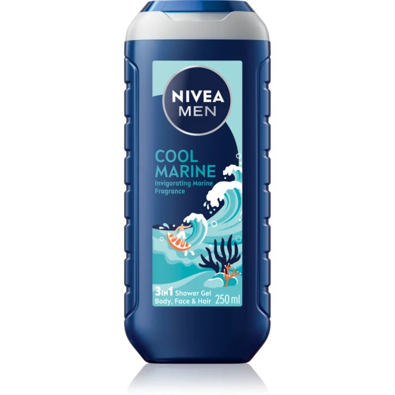 Nivea MEN Cool Marine gel de dus pentru corp si par 250 ml