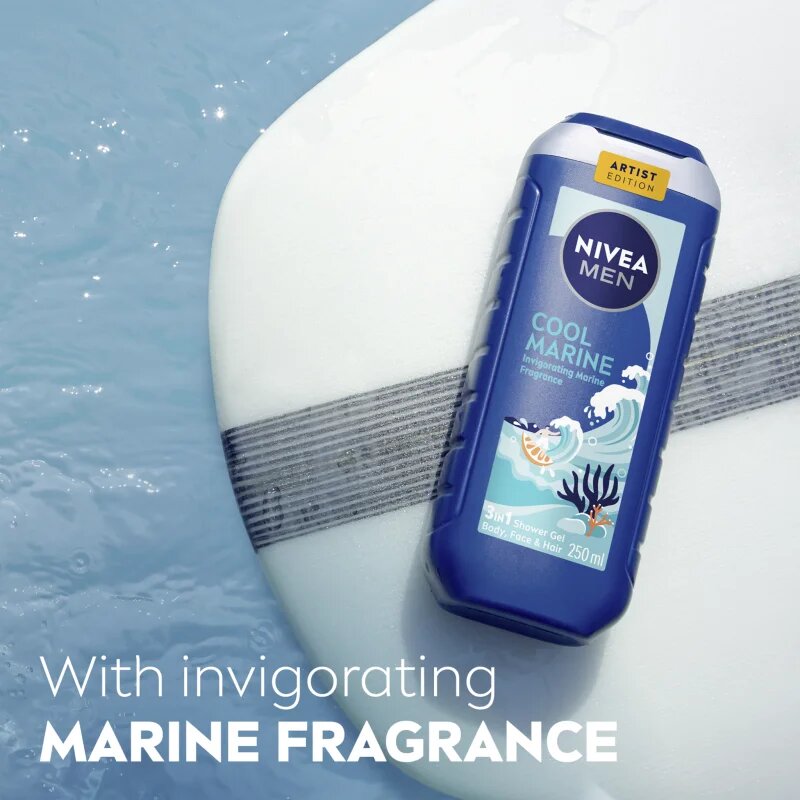 Nivea MEN Cool Marine gel de dus pentru corp si par 250 ml