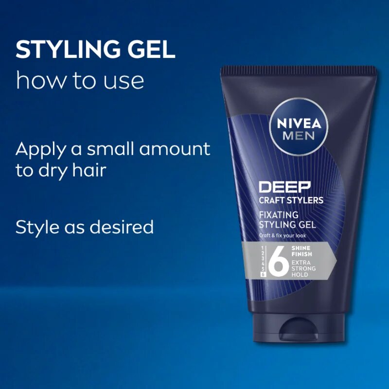 Nivea MEN Craft Stylers gel de par pentru par neted si stralucitor 150 ml