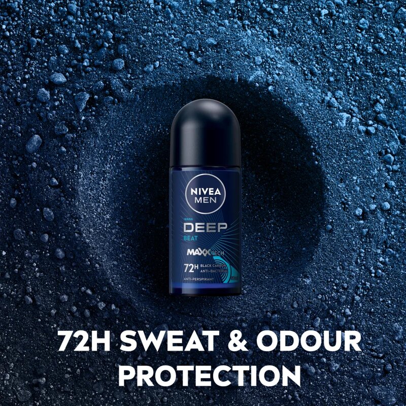 Nivea MEN Deep Beat deodorant roll-on antiperspirant 72 ore pentru bărbați 50 ml