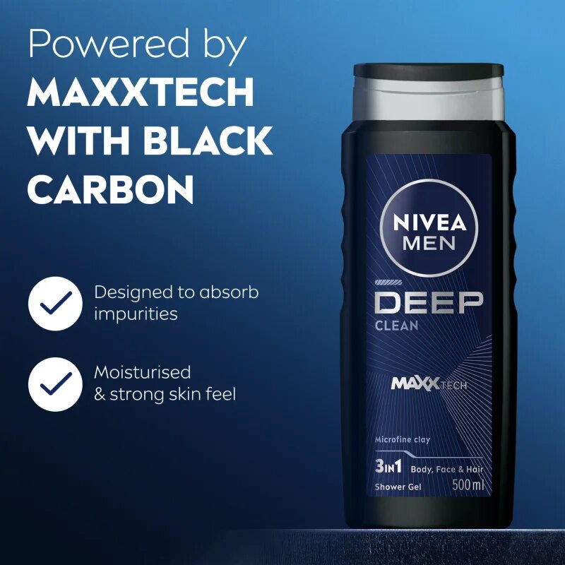 Nivea MEN Deep Gel de duș pentru bărbați 500 ml