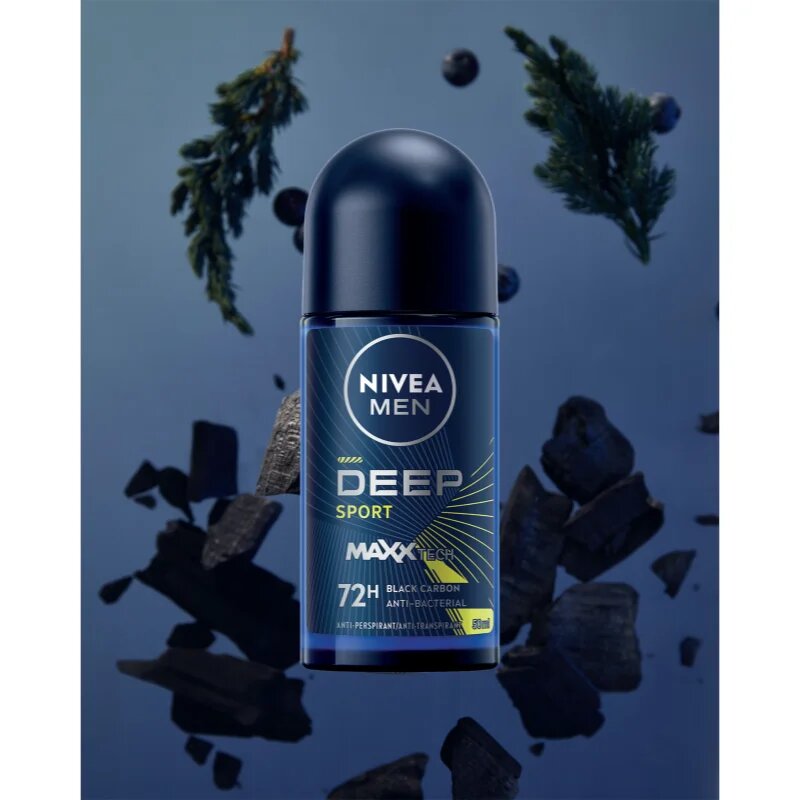 Nivea MEN Deep Sport deodorant roll-on antiperspirant pentru barbati 50 ml