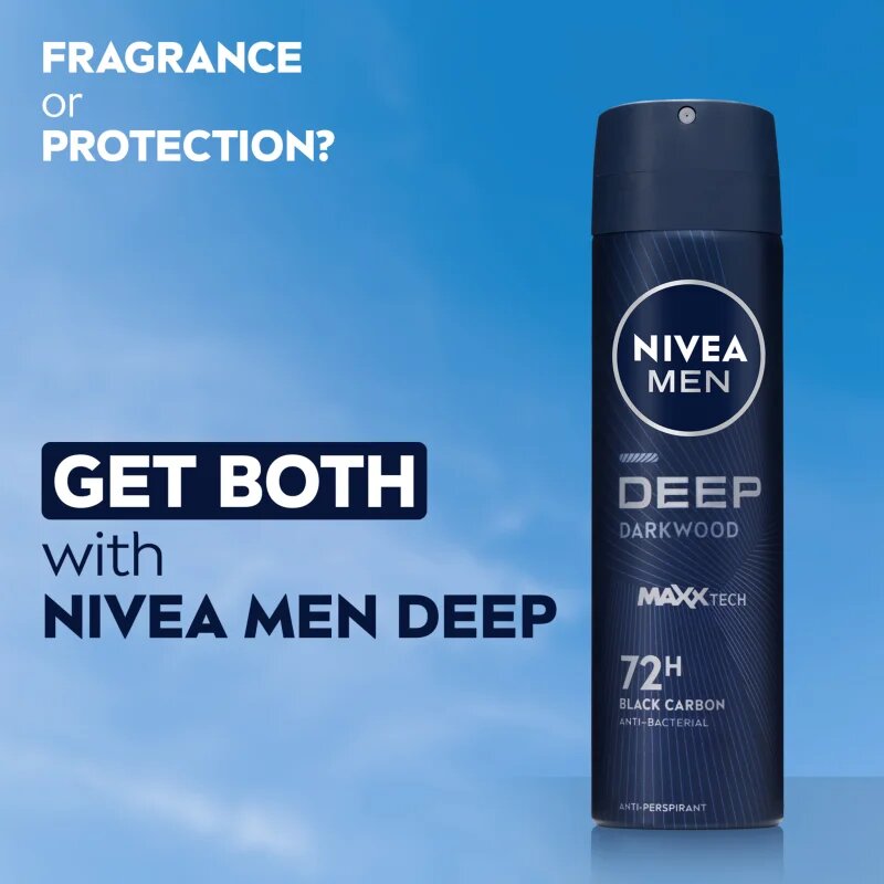 Nivea MEN Deep spray anti-perspirant pentru barbati 150 ml