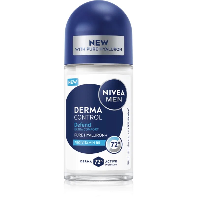 Nivea MEN Derma Control Defend deodorant roll-on antiperspirant pentru barbati 50 ml