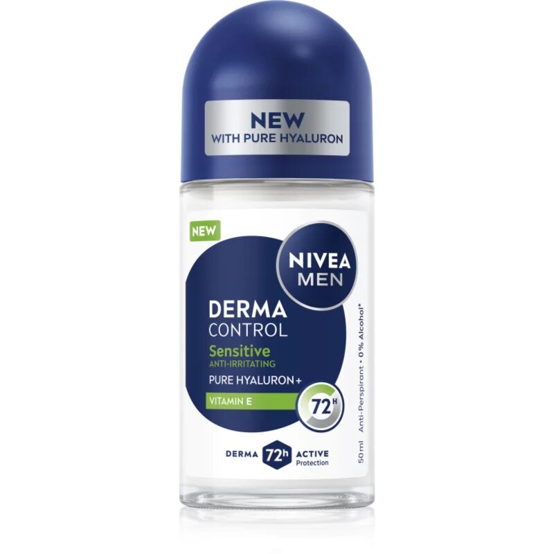 Nivea MEN Derma Control Sensitive deodorant roll-on antiperspirant pentru piele sensibila 50 ml