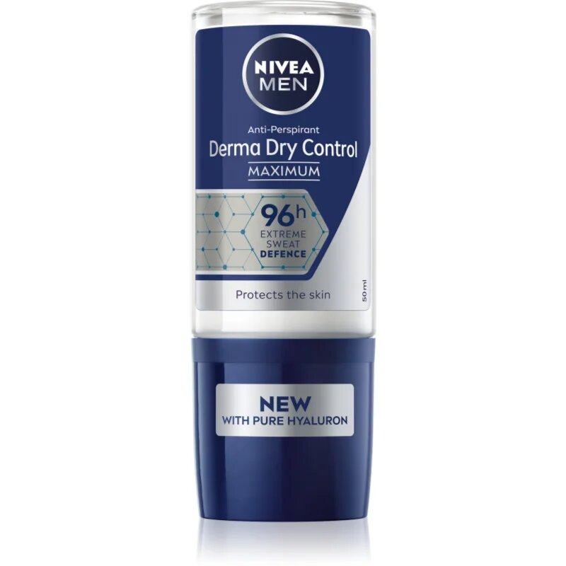 Nivea MEN Derma Dry Control deodorant roll-on antiperspirant pentru barbati 50 ml