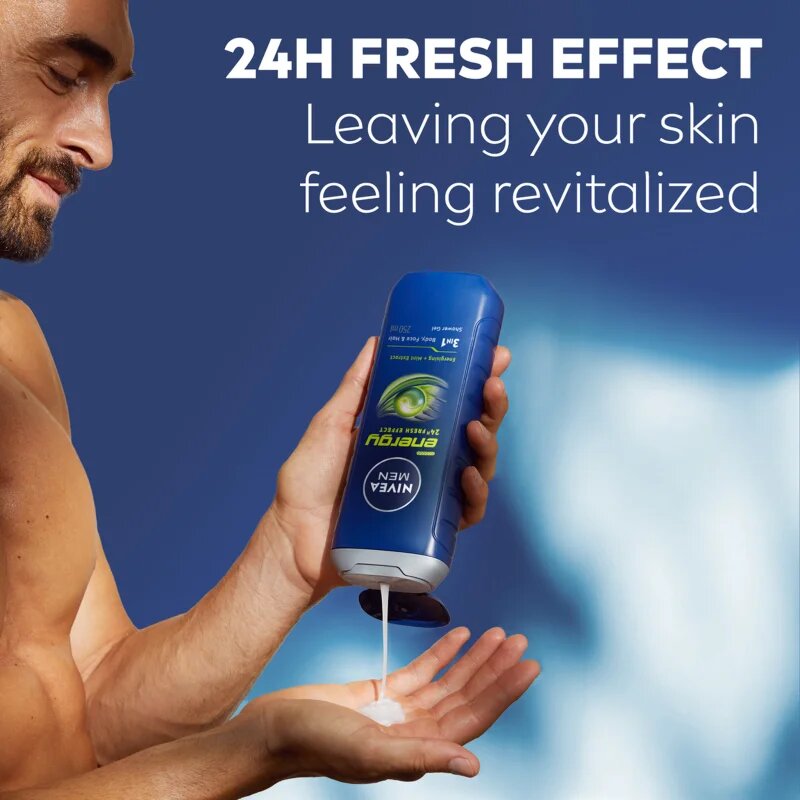 Nivea MEN Energy Gel de duș pentru bărbați rezervă 500 ml