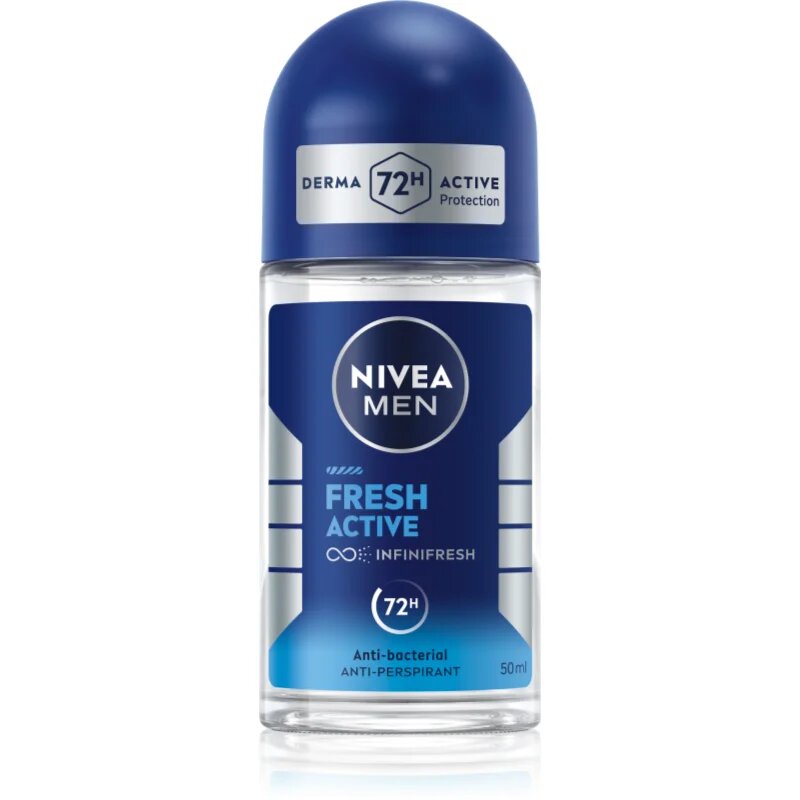 Nivea MEN Fresh Active deodorant roll-on antiperspirant pentru barbati 50 ml