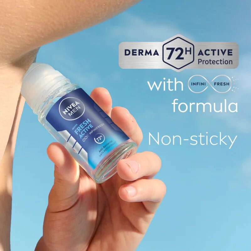 Nivea MEN Fresh Active deodorant roll-on antiperspirant pentru barbati 50 ml