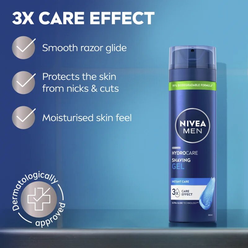 Nivea MEN Hydrocare gel pentru bărbierit 200 ml