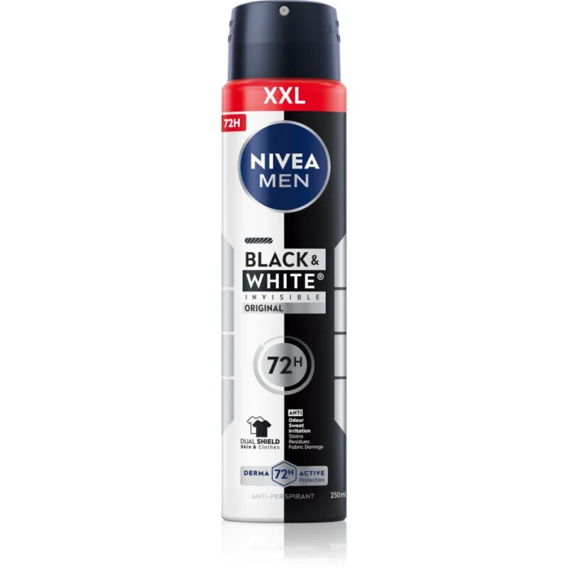 Nivea MEN Invisible Black & White spray anti-perspirant pentru barbati 250 ml