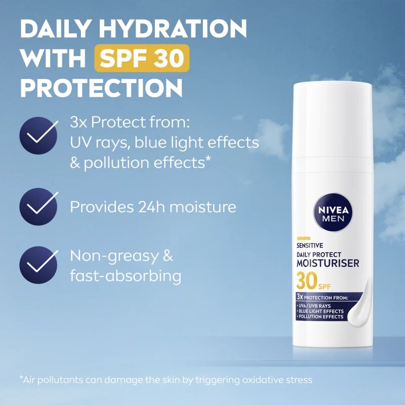 Nivea MEN Sensitive crema de zi hidratanta SPF 30 50 ml