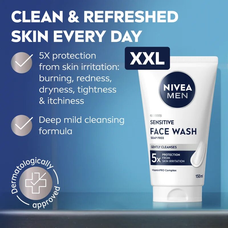 Nivea MEN Sensitive gel de curățare pentru piele sensibilă 150 ml