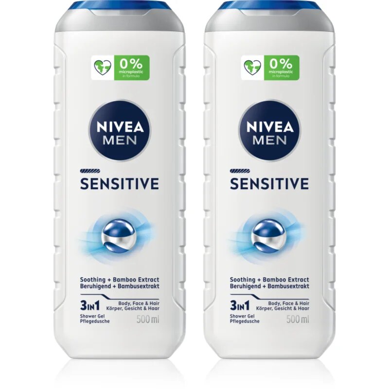 Nivea MEN Sensitive gel de dus pentru corp si par ambalaj economic