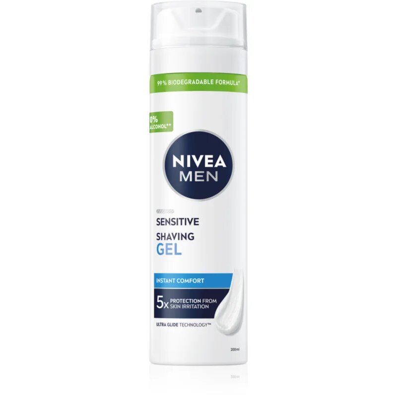 Nivea MEN Sensitive gel pentru bărbierit 200 ml