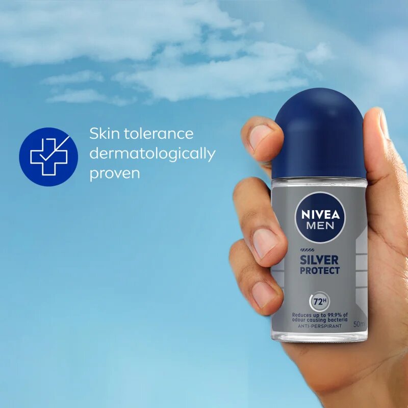 Nivea MEN Silver Protect deodorant roll-on antiperspirant pentru barbati 50 ml
