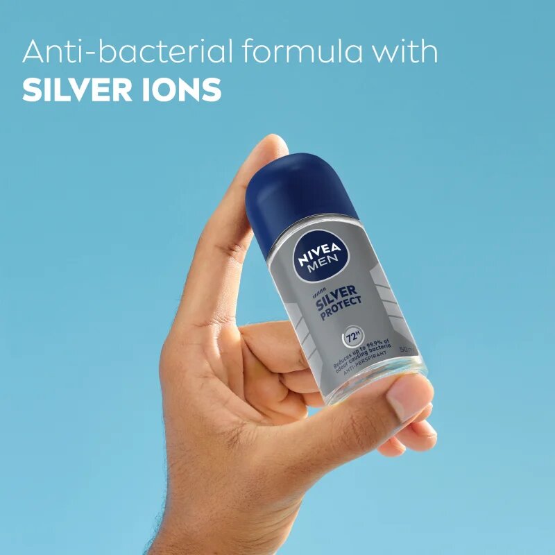 Nivea MEN Silver Protect deodorant roll-on antiperspirant pentru barbati 50 ml