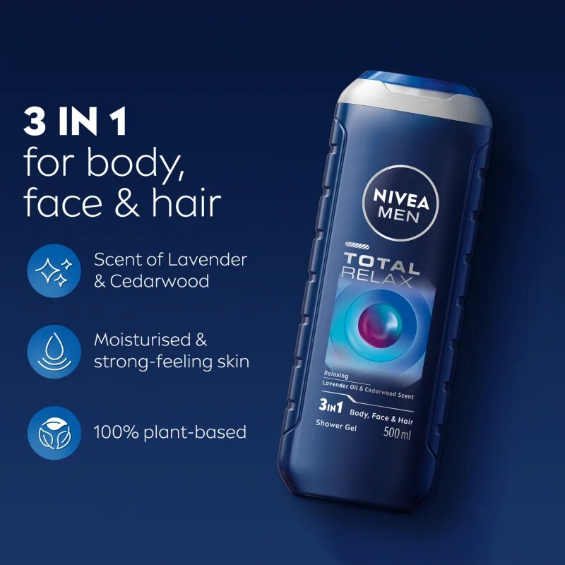 Nivea MEN Total Relax gel de dus relaxant 500 ml