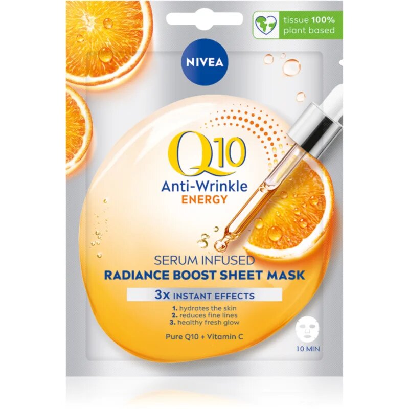 Nivea Q10 Energy mască textilă cu efect antirid 1 buc