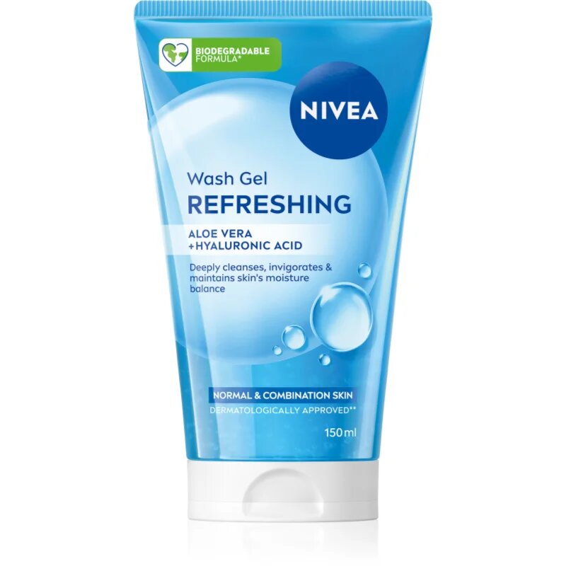 Nivea Refreshing gel fresh de curatare pentru piele normală și mixtă 150 ml