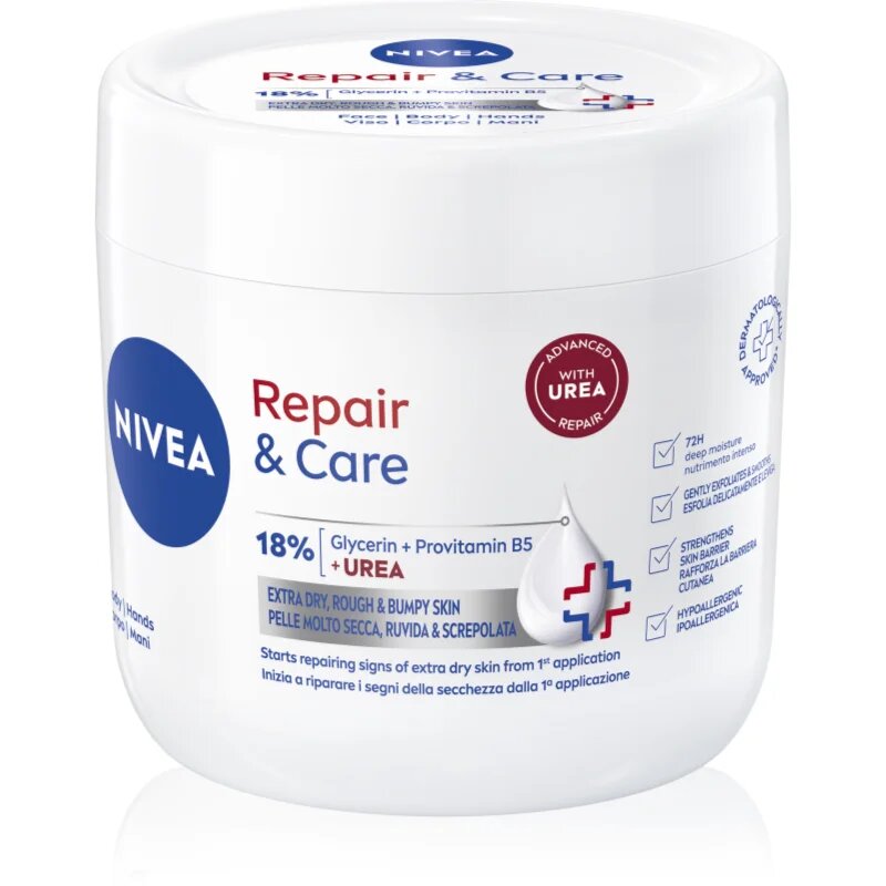 Nivea Repair & Care Urea cremă de corp regeneratoare pentru pielea uscata sau foarte uscata 400 ml