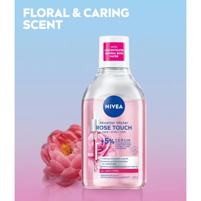 Nivea Rose Touch apa micelara 2 in 1 400 ml
