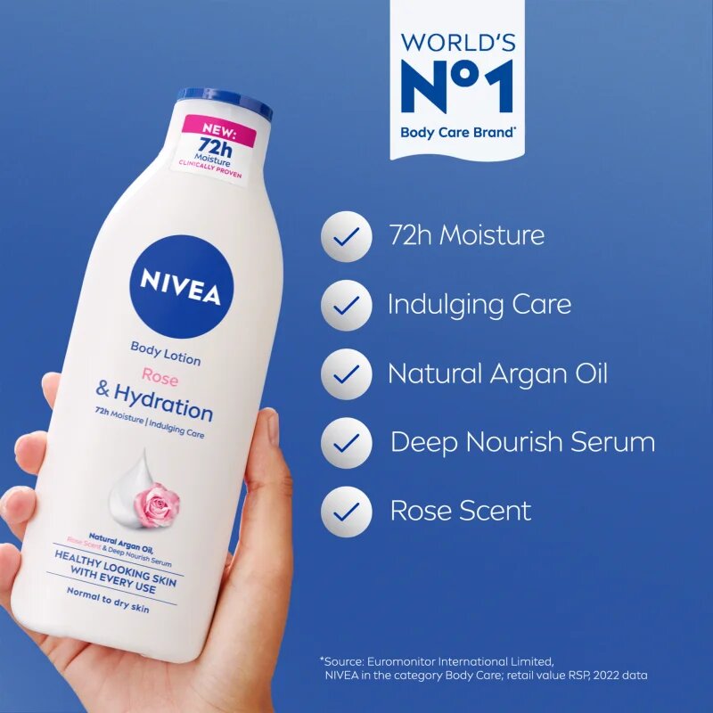 Nivea Rose Touch loțiune de corp hidratantă 400 ml